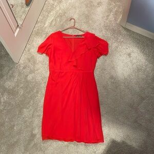 Lauren Ralph Lauren Red Asymmetrical Sundress